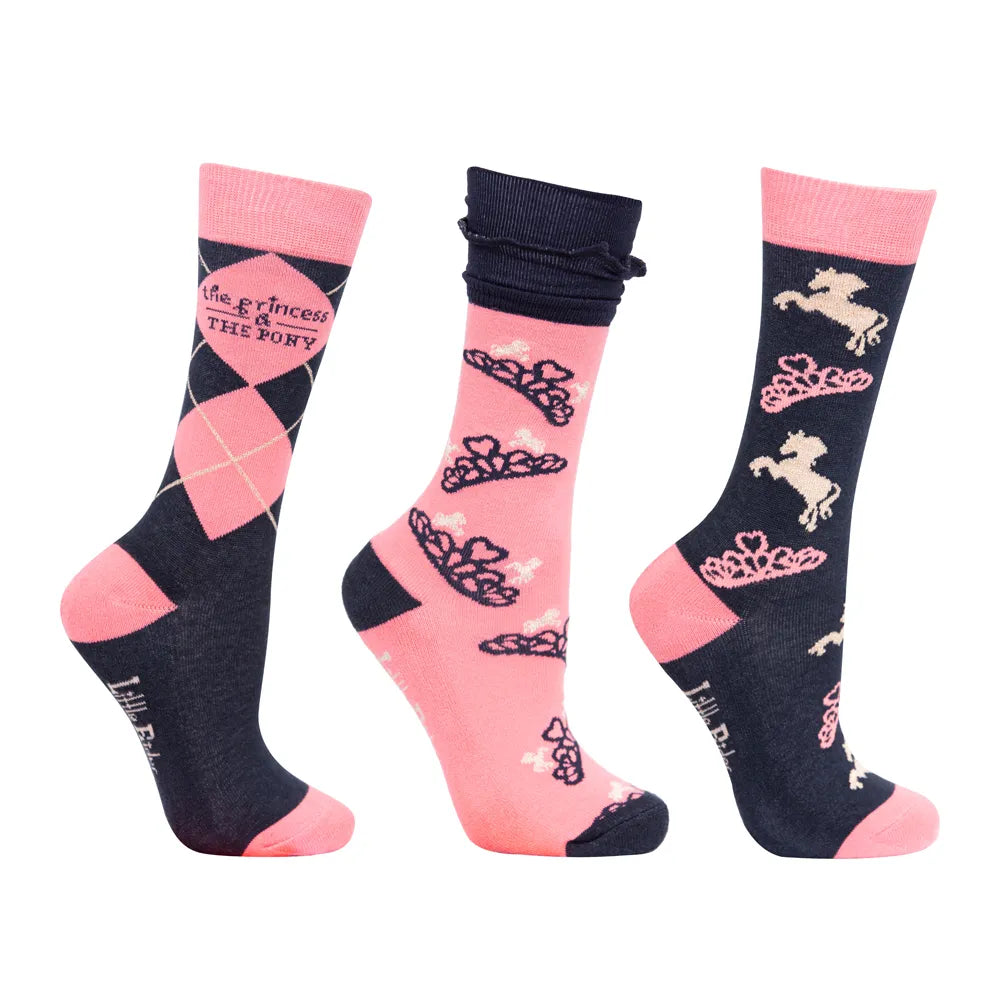 The Princess and the Pony Socks by Little Rider - Pack of 3