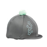 Hy Equestrian Stella Hat Cover #colour_charcoal-mint