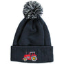 British Country Collection Red Tractor Pom Pom Beanie Hat #colour_navy