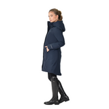 Weatherbeeta Ladies All Purpose Waterproof Longline Equestrian Jacket #colour_navy