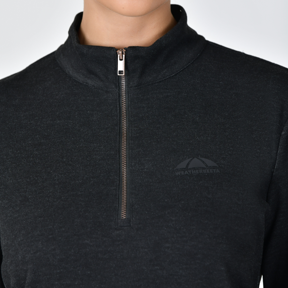 Weatherbeeta Ladies London Layer Long Sleeve Top #colour_black-marle