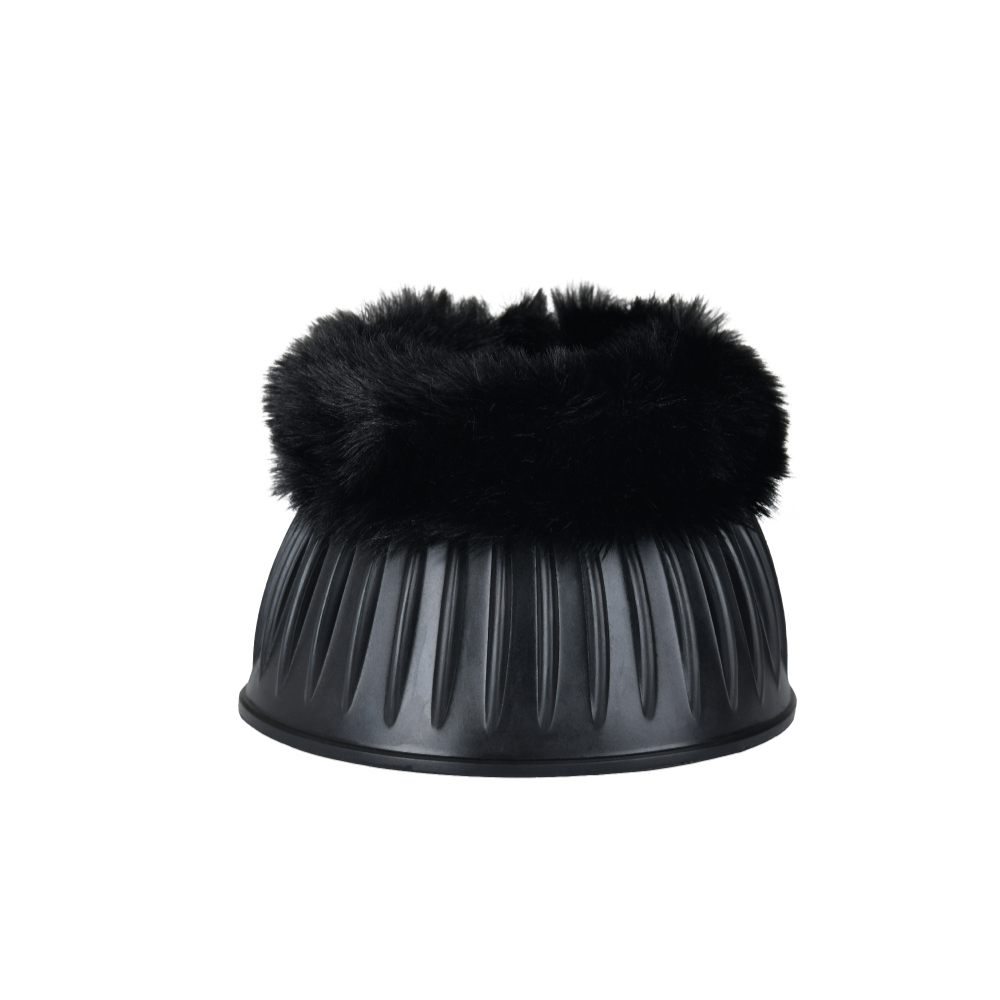 Weatherbeeta Tough-Tec Prime Fleece Trim Rubber Bell Boots #colour_black-navy