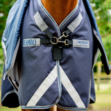 Horseware Ireland Rambo Duo Ripstop 100g Plus Turnout Bundle (100g + 200g) #colour_navy-thunderstorm-grey-silver