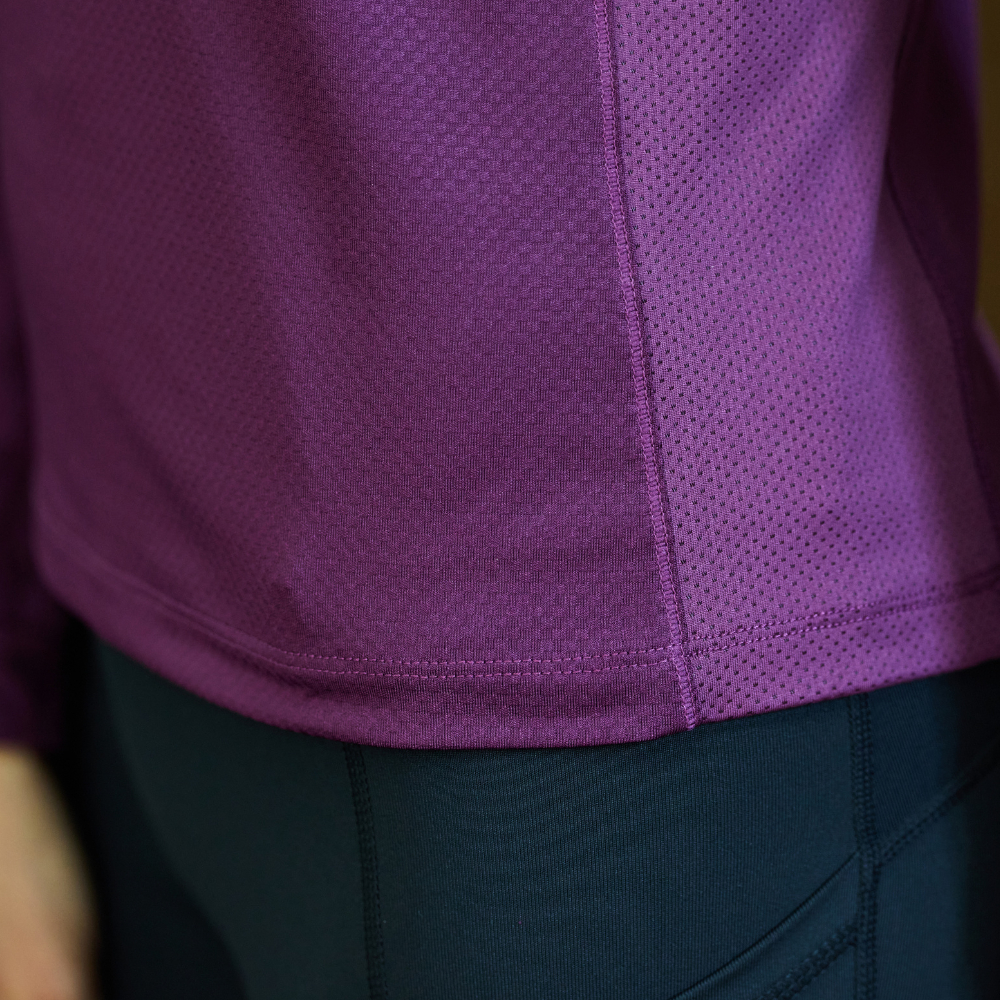 Dublin Ladies Breathable Long Sleeve Riding Top #colour_purple-violet