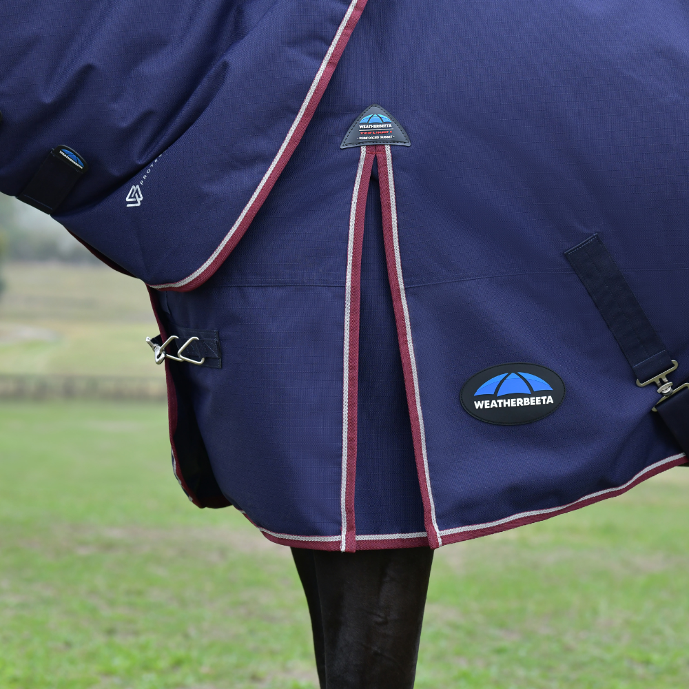 Weatherbeeta Comfitec Essential 50G Detach-A-Neck Turnout #colour_navy-burgundy