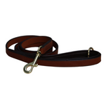 Mackey Padded Dog Lead #colour_tan-brown