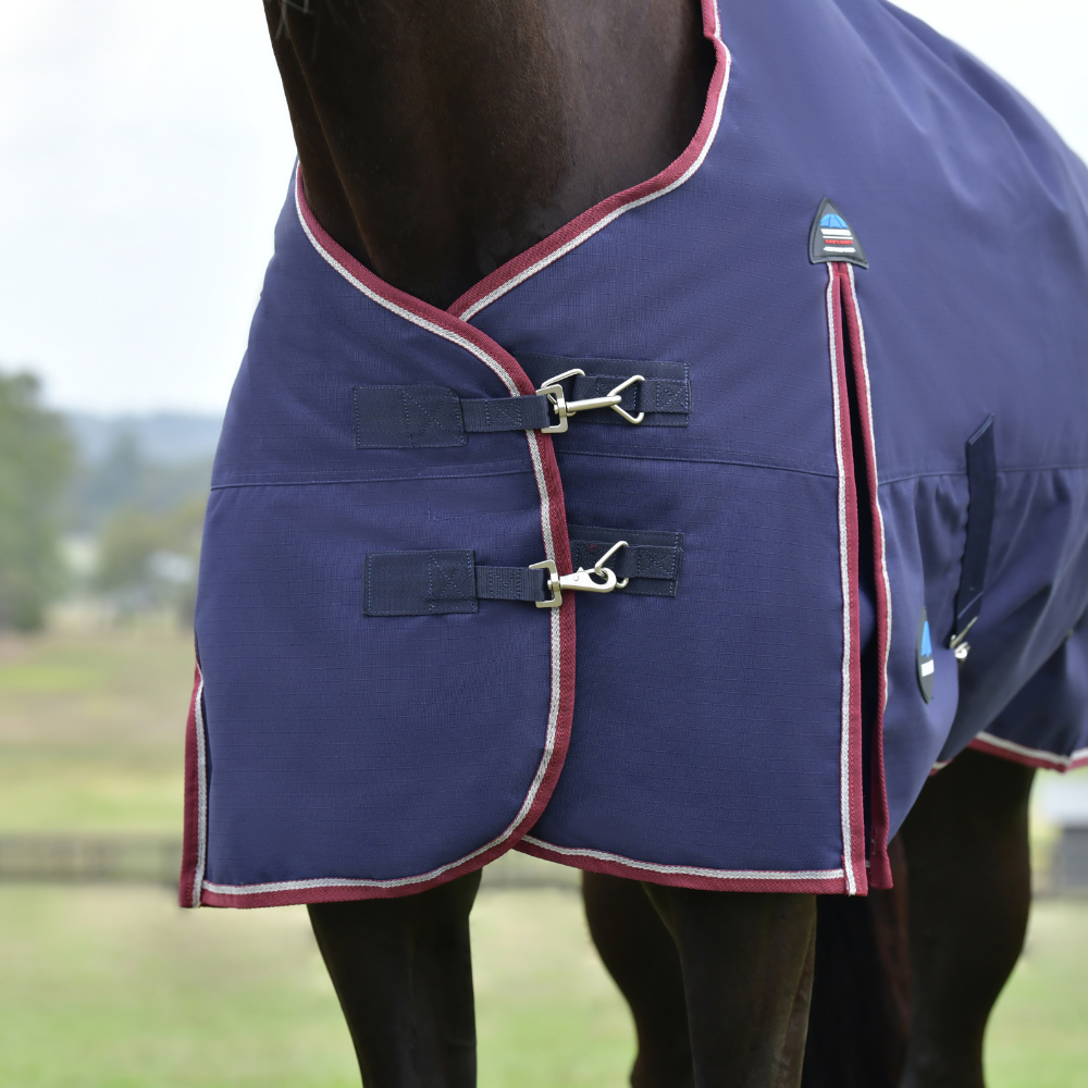 Weatherbeeta Comfitec Essential 220G Turnout #colour_navy-burgundy