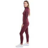 EQUIDRY Women's Water Repellent Leggings #colour_plum-black