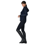 Weatherbeeta Ladies London Layer Long Sleeve Top With Hood #colour_dark-navy-marle