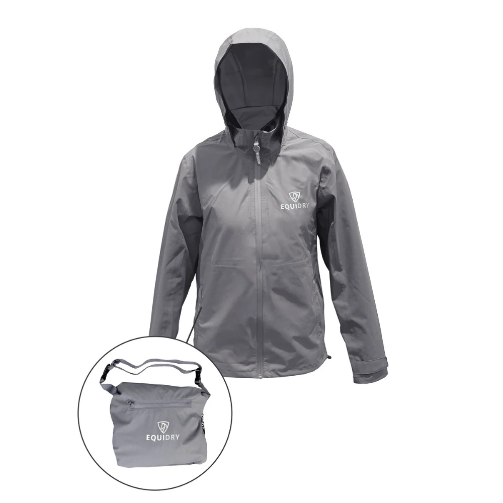 EQUIDRY Children's Nimbus Pack Away Jacket #colour_grey