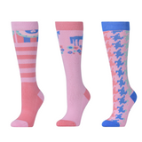 Dublin 3 Pack Socks Childs #colour_pastel-pink-carnival