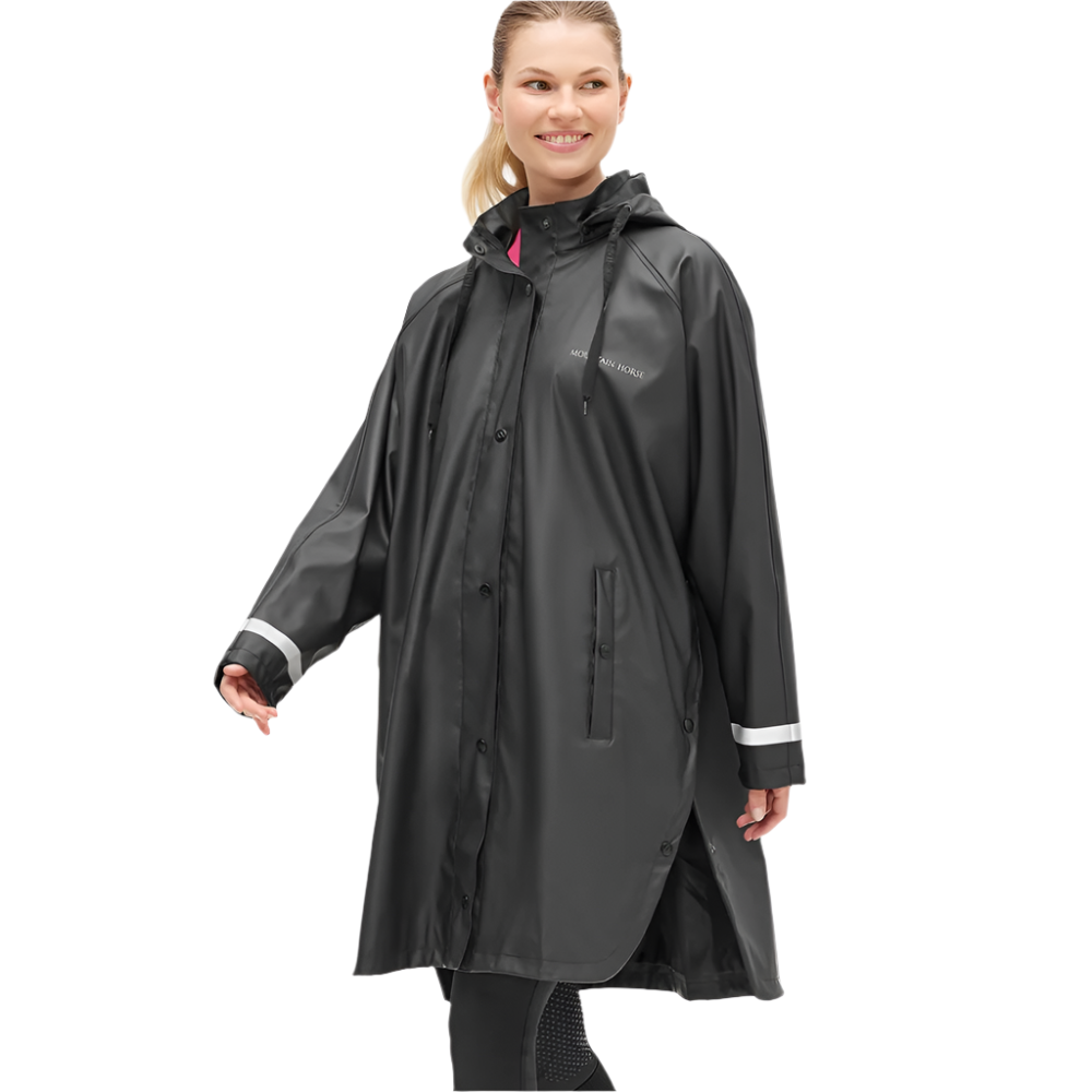 Mountain Horse Drizzle Rain Poncho #colour_black