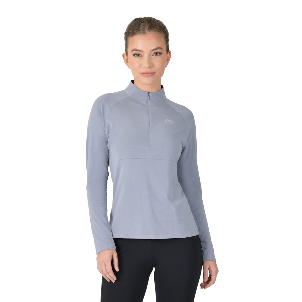 Weatherbeeta Ladies Bamboo Long Sleeve Performance Base Layer #colour_bluestone