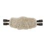 Stubben Equi-Soft® Short Saddle Girth with Cover - Ebony #colour_lambskin-ecru-white