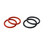 Stubben 2122 rubber rings Bucephalus - set, 2 pairs (black und red) #colour_black-and-red
