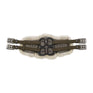 Stubben Equi-Soft® Saddle Girth with Cover - Ebony #colour_lambskin-beige-brown