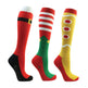 Hy Equestrian Festive Feet Christmas Socks Pack of 3 #colour_red-white-gold