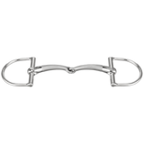 Sprenger Satinox D-Ring 14mm Stainless Steel Single Jointed 90mm Ring Snaffle
