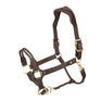 Shires Velociti Lusso Soria Leather Headcollar #colour_havana