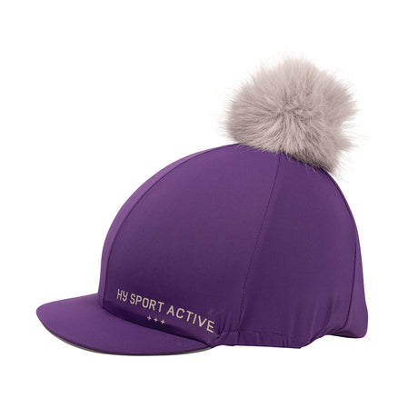 Hy Sport Active Hat Silk with Interchangeable Pom Pom #colour_royal-violet