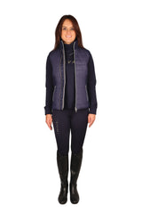 Hy Equestrian Ladies Elevate Allure Gilet #colour_navy-gun-metal-grey