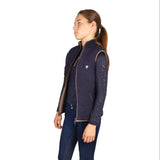 Hy Equestrian Elevate Mizs Teddy Fleece Gilet #colour_navy