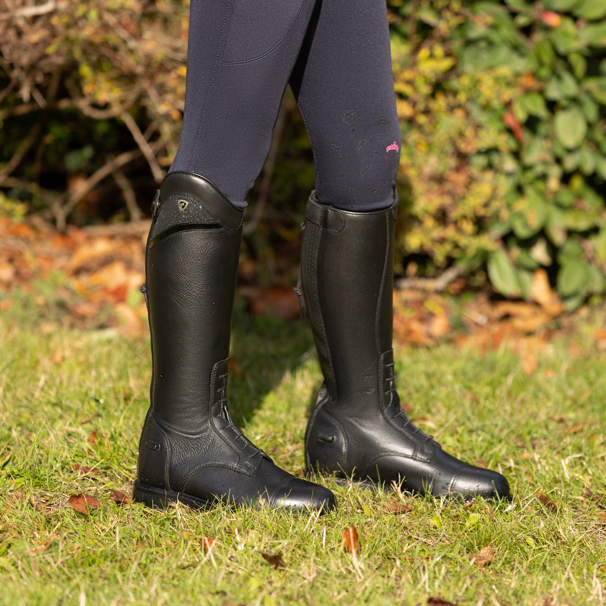 Hy Equestrian Children's Atrani Riding Boots #colour_black