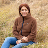 Hy Equestrian Elevate Style Teddy Fleece Jacket #colour_brown