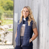 Hy Equestrian Ladies Elevate Allure Gilet #colour_navy-gun-metal-grey