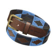 Pampeano Leather Polo Belt - Azules #colour_azules