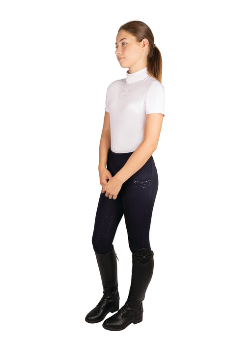 Hy Equestrian Children's Roka Regal Riding Tights #colour_navy