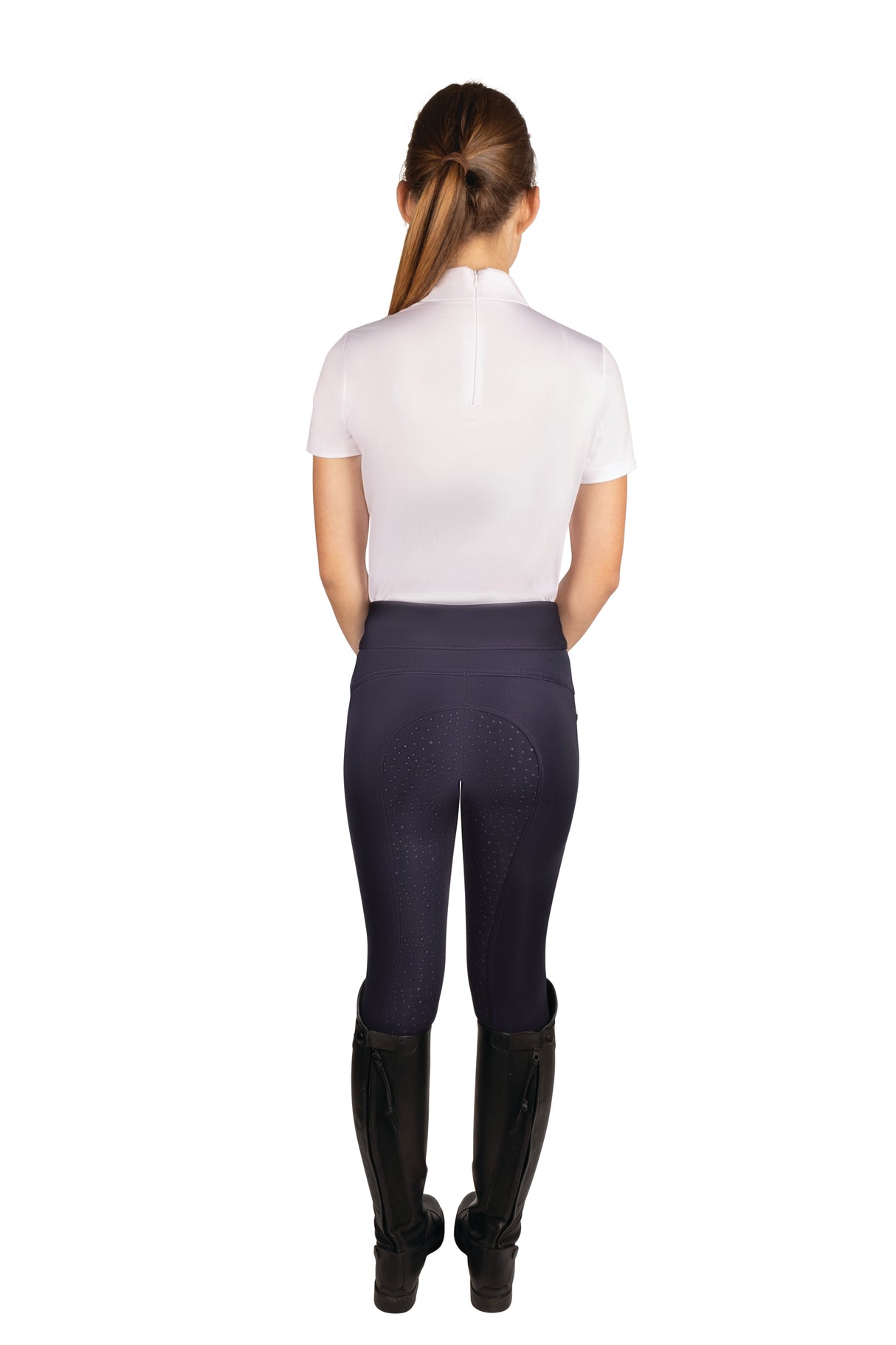 Hy Equestrian Children's Roka Regal Riding Tights #colour_navy