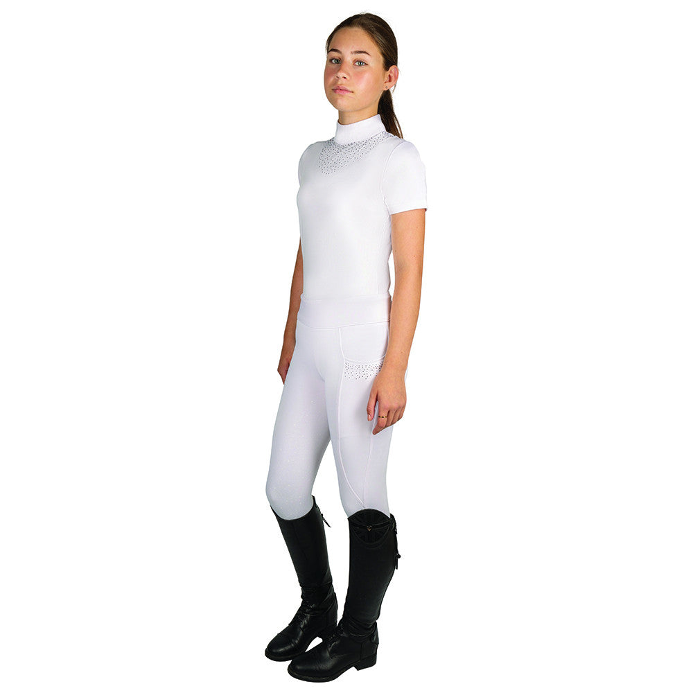 Hy Equestrian Children's Roka Regal Riding Tights #colour_white