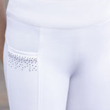 Hy Equestrian Children's Roka Regal Riding Tights #colour_white