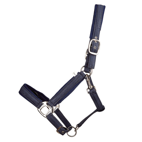 Hy Equestrian Mermaid Shimmer Head Collar and Lead Rope Set #colour_royal-navy