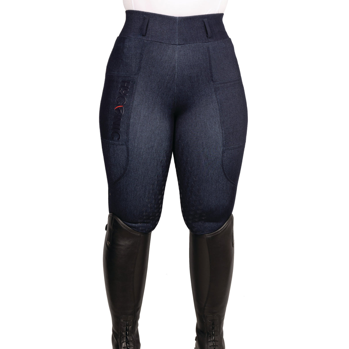 HyCONIC Ladies Valloria Denim Look Riding Tights #colour_navy