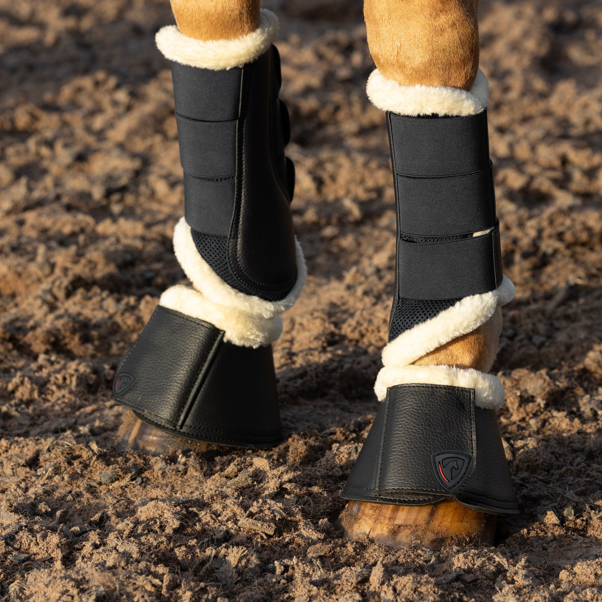 ProReaction Performance Air Mesh Over Reach Boots by Hy Equestrian #colour_black