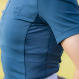 Woof Wear Ladies Short Sleeve Tech Riding Shirt #colour_petrol-blue