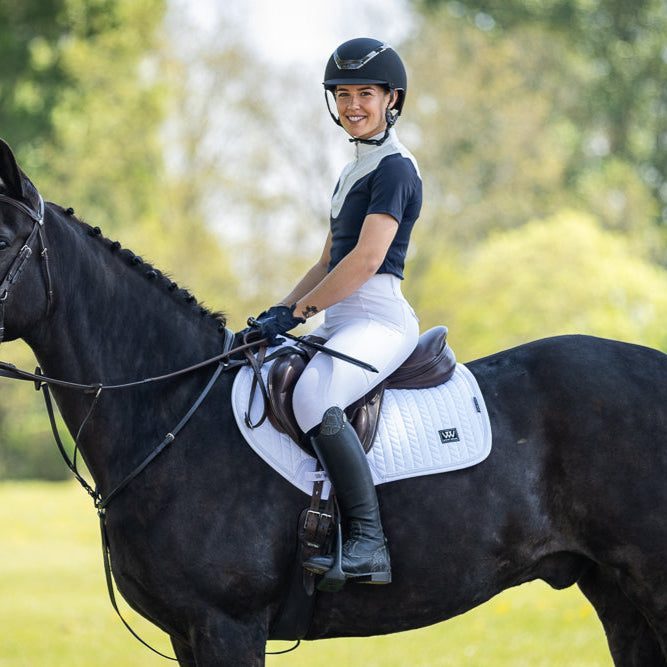 Woof Wear Herringbone Close Contact Saddle Pad #colour_white