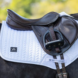 Woof Wear Herringbone Close Contact Saddle Pad #colour_white