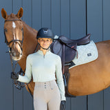 Woof Wear Ladies Long Sleeve Tech Riding Shirt #colour_sage-green