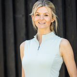 Woof Wear Ladies Sleeveless Tech Riding Shirt #colour_sage-green