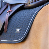 Woof Wear Herringbone Close Contact Saddle Pad #colour_navy