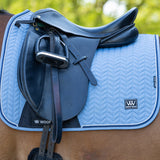 Woof Wear Herringbone Dressage Saddle Pad #colour_steel-blue