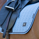 Woof Wear Herringbone Dressage Saddle Pad #colour_steel-blue