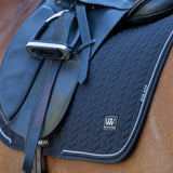 Woof Wear Herringbone Dressage Saddle Pad #colour_navy