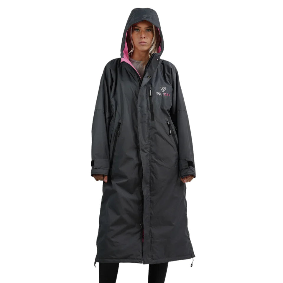 EQUIDRY Women's Thin Fleece Evolution #colour_grey-penelope-pink