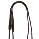 Acavallo Tubular Reins Leather & Rubber #colour_brown