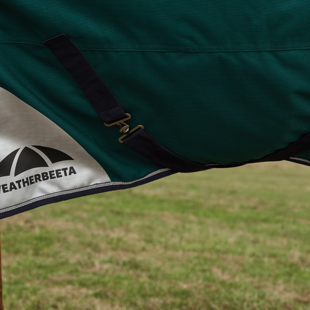 Weatherbeeta Comfitec Plus Dynamic 100G High Neck Turnout #colour_forest-green-navy