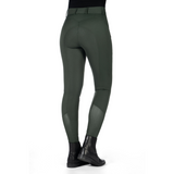 HKM Children's Silicone Full Seat Riding Breeches -Ari Mid Rise- #colour_olive-green